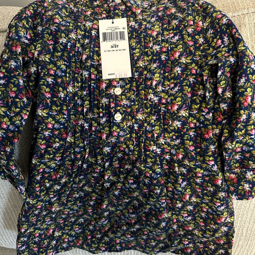 Polo by Ralph Lauren Floral Kids Dress - Blue and Pink